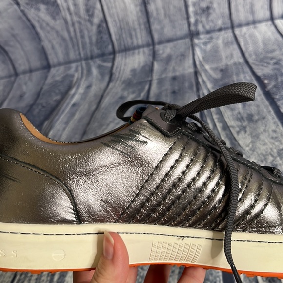 Royal Albartross Women’s Dane Silver Metallic Leather Spikeless Golf Shoes, 10 - Picture 7 of 9